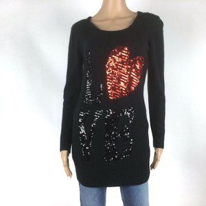 Paradis Miss Size L Black Sweater Dress